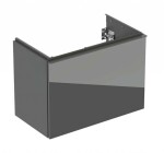 GEBERIT - Acanto Umyvadlová skříňka, 74x54x42 cm, 2 zásuvky, sklo/lávová 503.009.JK.2