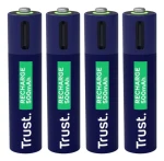 Trust 25671 Dobíjecí baterie AAA 4 ks / Nabíjecí baterie / 500 mAh / 800 cyklů (25671)