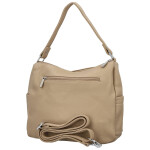 Stylová dámská koženková kabelka na rameno Irenea, béžová