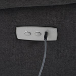Polohovací křeslo s elektrickým ovládáním, potah hnědá látka