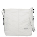 Zajímavá dámská koženková crossbody kabelka Denisa, bílá