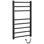 CERANO - Elektrický sušák ručníků Domenico - 128 W - černá matná - 860x550 mm LIV-ER-8-55