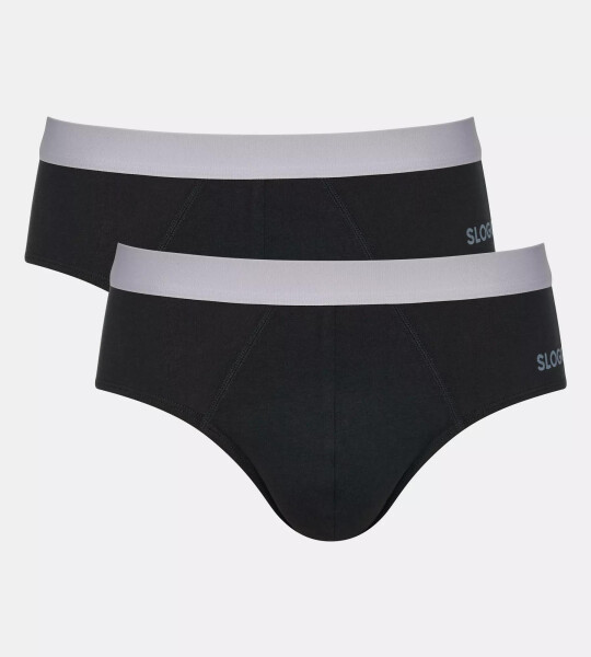 Pánské slipy GO ABC 2.0 Brief 2P - BLACK - černé 0004 - SLOGGI BLACK XS