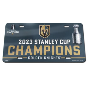 Fanatics Cedule Vegas Golden Knights 2023 Stanley Cup Champions Laser Cut Acrylic License Plate
