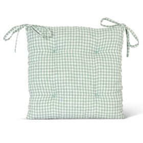 Garden Trading Prošívaný podsedák Oaksey Rosemary Linen 40 x 40 cm, zelená barva, textil