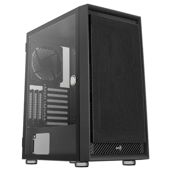 AeroCool Graphite V1 černá / PC skříň / Midi Tower / ATX / mATX / Mini-ITX / 2x USB 3.0 / 1x 140 mm / bez zdroje (ACCM-PB24013.11)