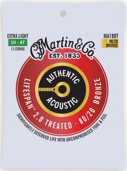 Martin Authentic Lifespan 2.0 80/20 Bronze 12-String Extra Light
