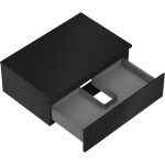 MEXEN/S - Orio koupelnová skříňka pod umyvadlo 70 cm s deskou, 1 šuplík, černá mat 91A10-07023-1-BFC71