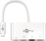 Goobay 62105 multiportový adaptér bílá / 1x USB-C M na HDMI Ethernet USB-C USB-A (4040849621055)