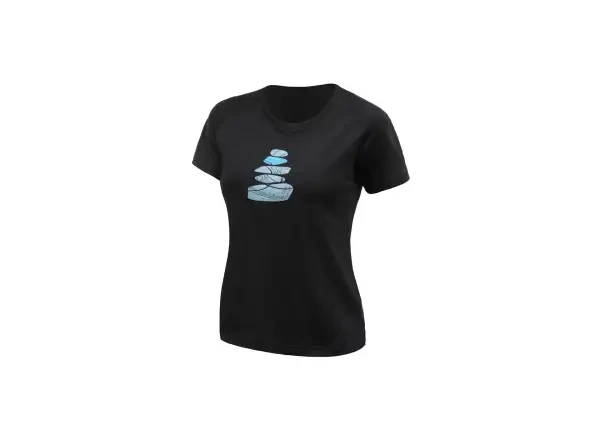 Sensor Merino Blend Stone dámské triko krátký rukáv černá vel. M