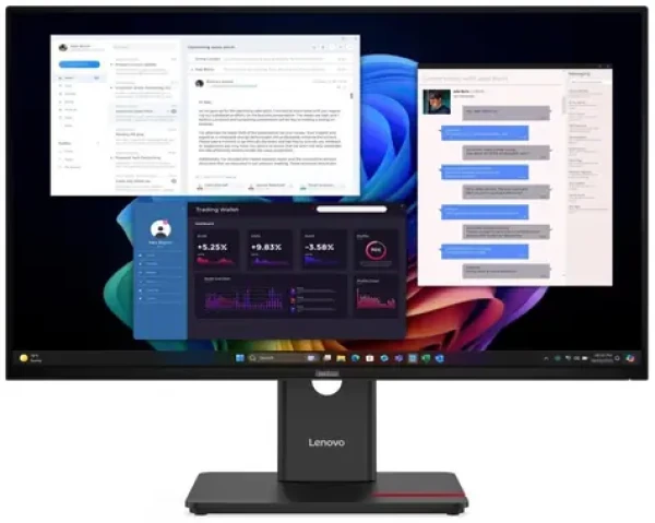 27" Lenovo ThinkVision T27UD-40 MC60 černá / IPS / 3840×2160 / 4ms / 1500:1 / 350cd-m2 / HDMI+DP / VESA / Pivot (64AFZAT2EU)