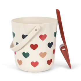 Konges Sløjd Hračky na písek Bon Coeur – set 2 ks, červená barva, plast