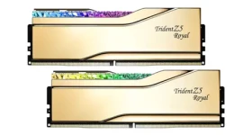G.Skill Trident Z5 Royal zlatá 32GB (2x 16GB) / Operační paměť / DDR5 / 7200MHz / CL34 / DIMM / XMP 3.0 (F5-7200J3445G16GX2-TR5G)