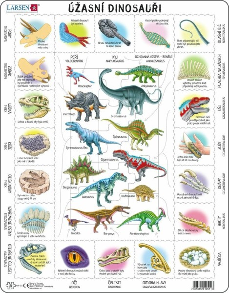 Puzzle MAXI - Fascinující svět dinosaurů/35 dílků - Kubík