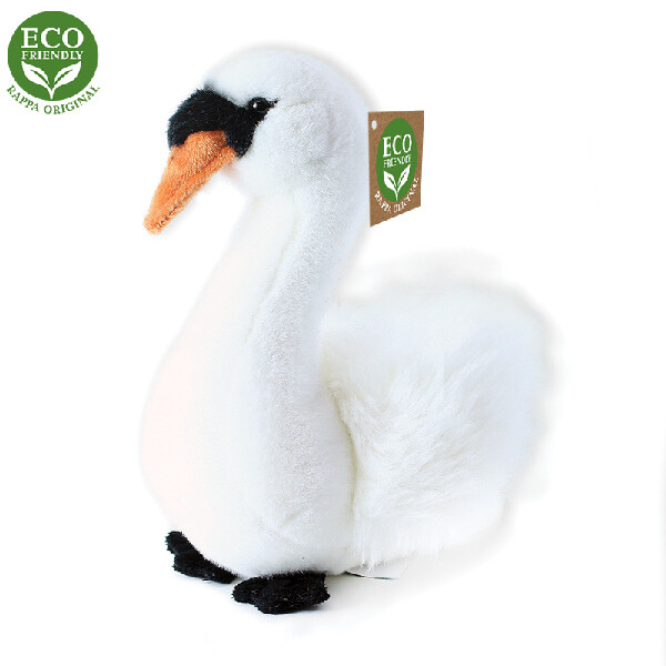 Plyšový pták labuť sedící 23cm ECO-FRIENDLY