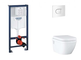 GROHE - Rapid SL Set předstěnové instalace, klozetu, sedátka SoftClose a tlačítka Arena Cosmopolitan, alpská bílá SANI11BB3128