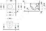 DURAVIT - Starck 3 Závěsné WC Comfort, bílá 2215090000