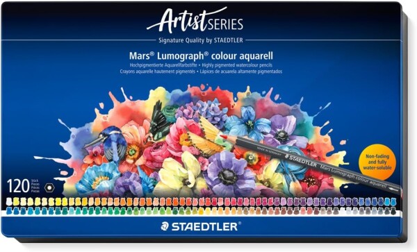 Staedtler Staedtler, 104 M120, Mars Lumograph, sada akvarelových pastelek, 120 ks