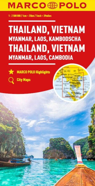 Thajsko, Vietnam 1:2 500 000 / kontinentální mapa MARCO POLO