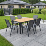 Zahradní židle, kov, síťovina, šedá, AZC-S1050 GREY