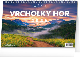 Stolní kalendář 2026 NOTIQUE - Až na vrcholky hor, 23,1 x 14,5 cm