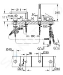 GROHE - Plus Baterie na okraj vany, 4-otvorová instalace, chrom 29307003