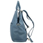 Luxusní dámský kožený kabelko-batoh Opu, světle modrá