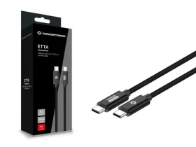 Conceptronic USB-C černá / Kabel USB-C / USB 3.2 Gen 2 / 2 m / 10 Gbit/s / 100 W PD (ETTA02B20)
