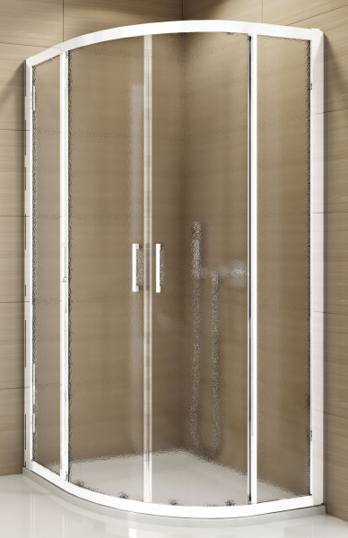 SanSwiss TOPR550900422 Sprchový kout čtvrtkruhový 90×90 cm, bílá/durlux