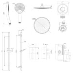 Kielle - Vega Sprchový set s baterií pod omítku, pro 2 spotřebiče, s příslušenstvím EcoSpare a tělesem, matná černá 20618SP84