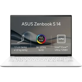 ASUS Zenbook S 14 OLED bílá / 14" 2.8K T / Intel Core Ultra 7 258V 2.2GHz / 32GB / 1TB SSD / Intel Arc / W11P (UX5406SA-OLED227X)