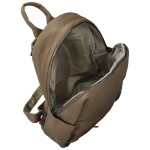 Trendy dámský koženkový kabelko-batoh Toska, tmavě béžový