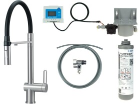DEANTE - Magnetic baterie kuchyňská ocel, se sadou pro filtraci vody, s elastickou hubicí; BRMFF75M