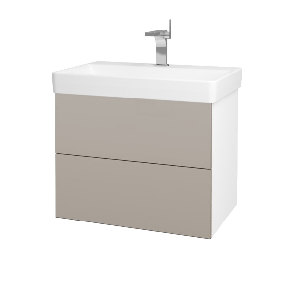 Dřevojas - Koupelnová skříňka VARIANTE SZZ2 70 pro umyvadlo Laufen Pro S - N01 Bílá lesk / N07 Stone 195090