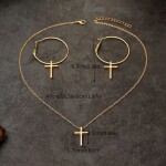 Dovoz Náhrdelník + náušnice s křížkem