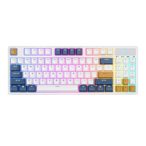 Royal Kludge RK89 RGB bílá / Bezdrátová klávesnice / mechanická / 2.4GHz BT USB / US Layout (RK89 lemon switch)