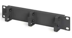DIGITUS 10" panel pro správu kabelů černý / Rack příslušenství / 1U / 3 kabelové kroužky (DN-10-ORG-1U-B)