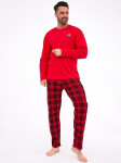 Pánské pyžamo Denali 124/305 Červená s černou - Cornette červená - černá XL