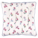 GREEN GATE Sedák na židli Portia White 40 x 40 cm, modrá barva, multi barva, textil