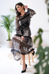 Dámské šaty 9263 Black - Mefese 40 černo - bílá