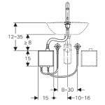 GEBERIT - Piave Elektronická umyvadlová baterie, bateriové napájení, chrom 116.164.21.1