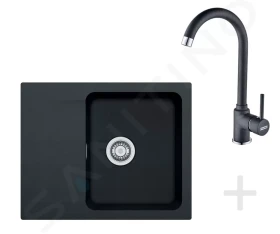 Franke Kuchyňský set T29, tectonitový dřez OID 611-62, černá + baterie FP 9000, onyx NEW 114.0366.037