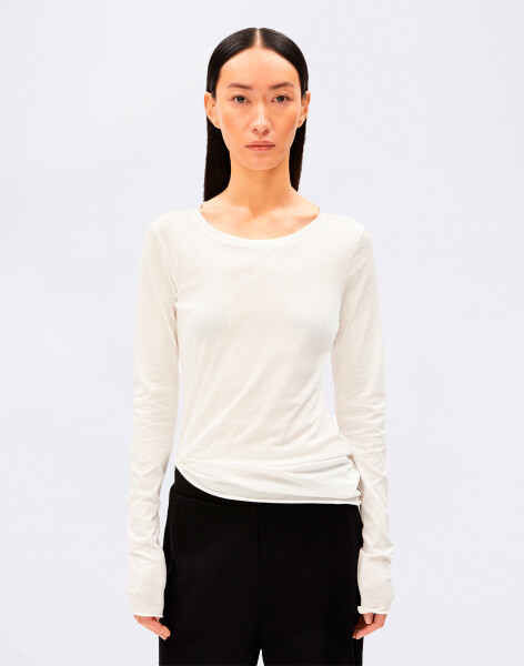 Tričko Armedangels Einiaara Soft Longsleeve 157 off white