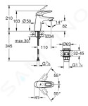 GROHE - Eurostyle New Umyvadlová baterie s výpustí Push-Open, chrom 23929003