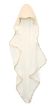 Little Dutch Osuška s kapucí Husa Newborn Naturals / 75x75 cm / 100% organická bavlna (TE50625032LD)