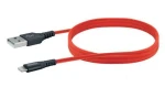 Schwaiger USB-A - Lightning červená / Datový kabel / 1,2 m / MFi certifikace / nylonový oplet / 2,4 A (LPRO410501)