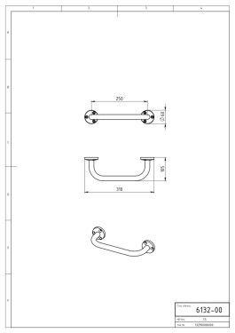 NOVASERVIS - Madlo 250 mm Metalia 1 chrom 6132,0