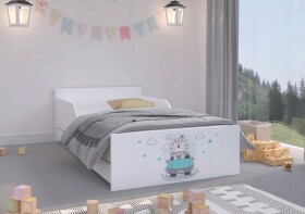 DumDekorace Rozkošná dětská postel 180 x 90 cm s nádherným lvíčkem GLOPUFI180-LION
