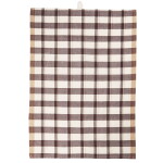 IB LAURSEN Utěrka Malthe Dark Brown Stripe, hnědá barva, textil