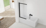 Vanová zástěna SAT Vision 140x120 cm černá SATVZVI120CT SATVZVI120CT